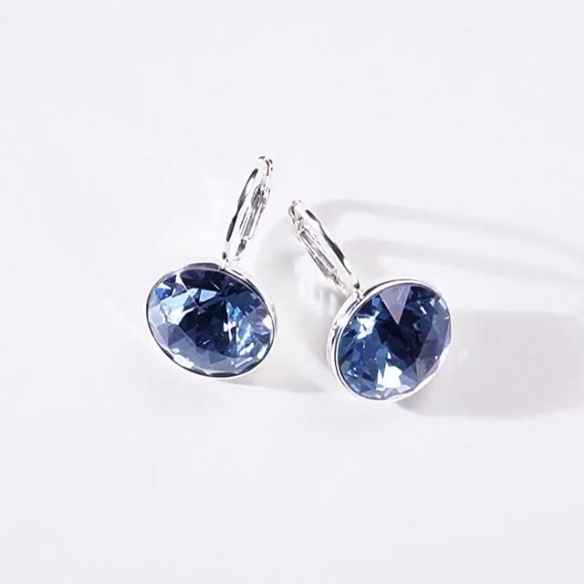 セール★SWAROVSKI スワロフスキー★Bella ピアス ブルー Bella Earrings with 6 Carat Light Sapphire Crystals Earrings