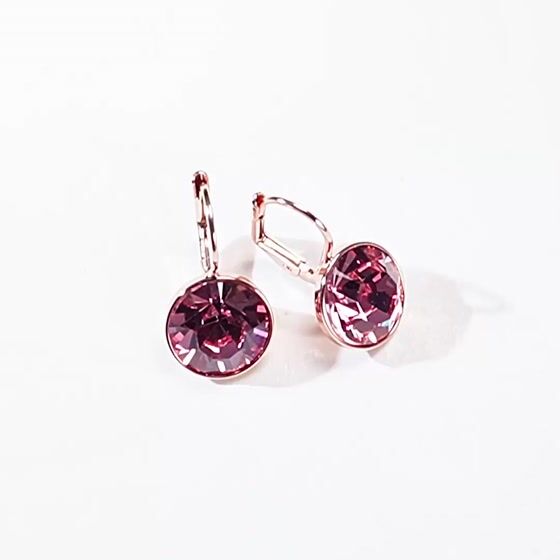 Bella Earrings with Carat Rose Crystals Earrings Swarovski